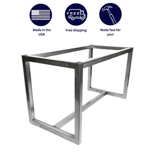 The 'Zephyr' Full Frame Metal Table Base, Bar or Dining Height Steel Table Legs, DIY Table Frame