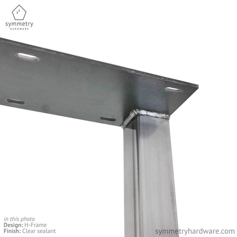 The 'H-Frame' Metal Table Legs, Industrial Coffee, Dining or Bar Steel Table Legs, DIY Modern Table legs, w/Leveling Feet image 9