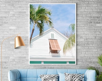 Peach Window, Beach House, Key West, Florida, Key West Wall Art, Florida Keys, Beach House Decor, Key West Photography, Beach Home, Window