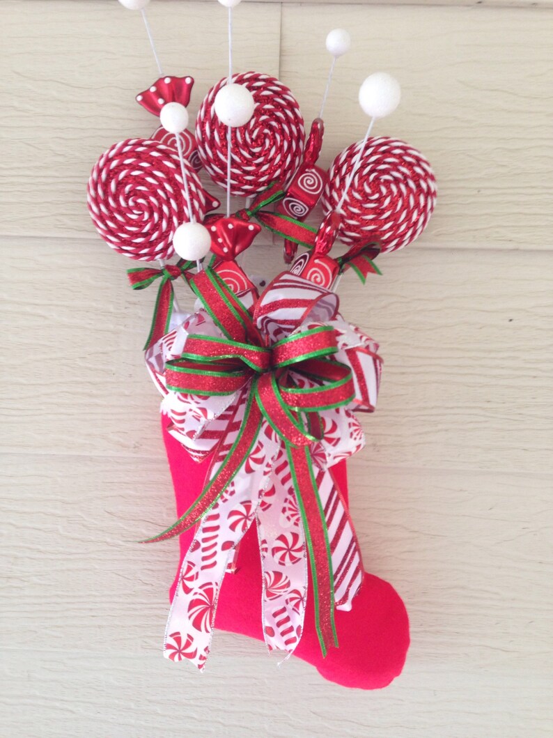 Christmas Stocking Door Hanger Candy Etsy
