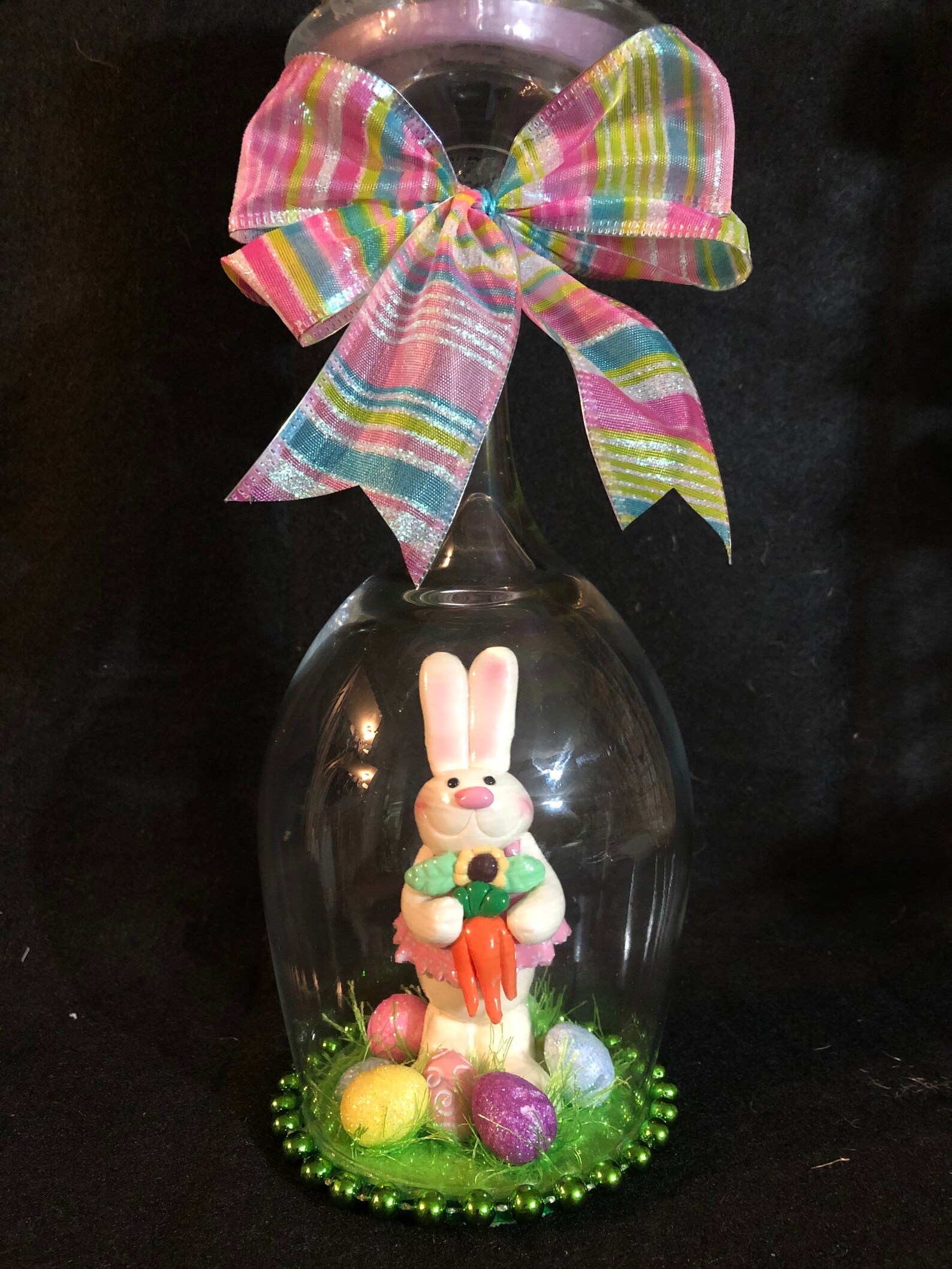 Easter Bunny Candle Holder, Wineglass Etsy