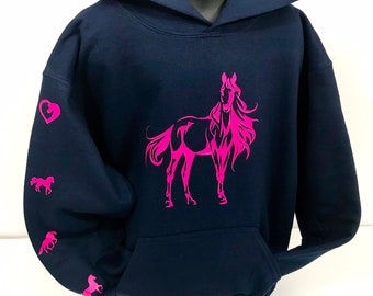 girls horse hoodie