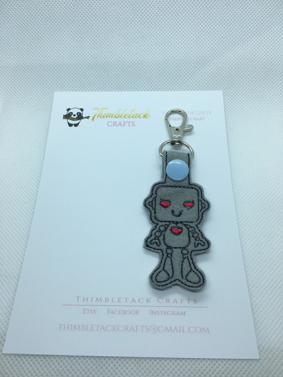 Robot Keychain For Boys Felt Robot Keyring Fun Childrens Etsy