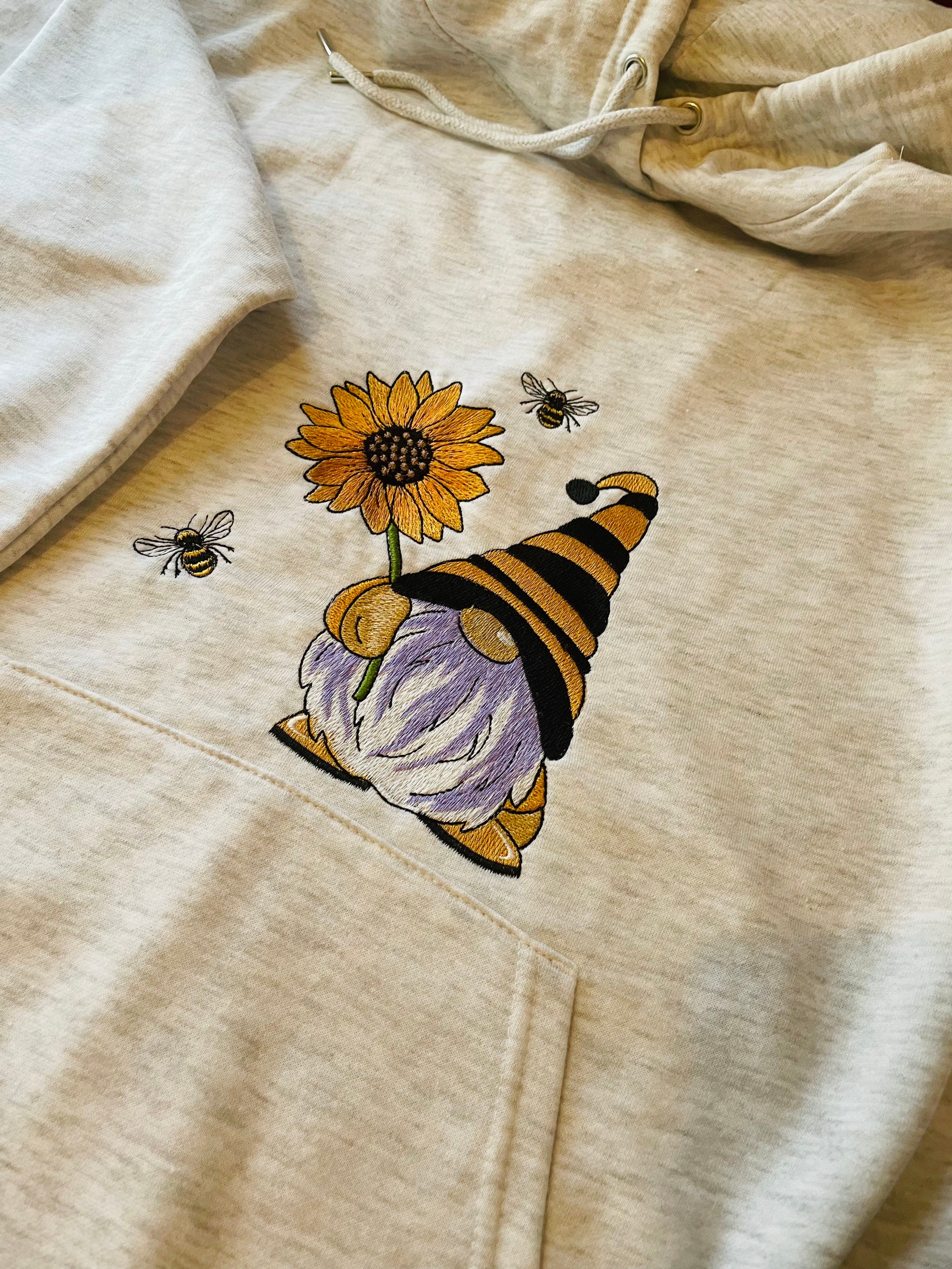 Sunflower embroidery hoodie outlet