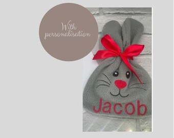 Personalised treat bag,  bunny bag, party bag, Easter gift bag, named Easter bag, Easter bunny bag