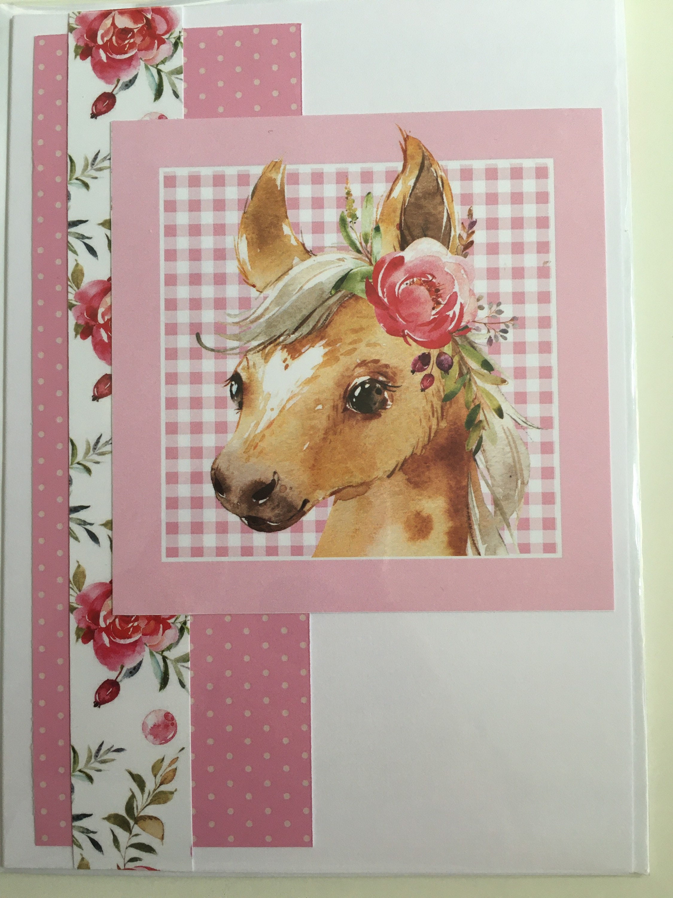 Personalised Cute Horse Birthday Card For Her Handmade Horse Etsy UK