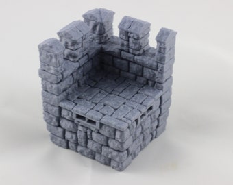 DRAGONLOCK Ultimate: Castle Crenulation Corner Tile for 28mm Gaming