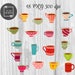 Cup Clipart Tea cups Clipart Digital beverages elements Cute cup graphics Tea clipart Coffee Clipart Beverages art Drinks clipart