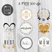 8 PNG Gold Mother’s Day badges Mother’s Day labels DIY Best mom badges Mother’s Day Phrases Happy mother’s day stickers Round labels