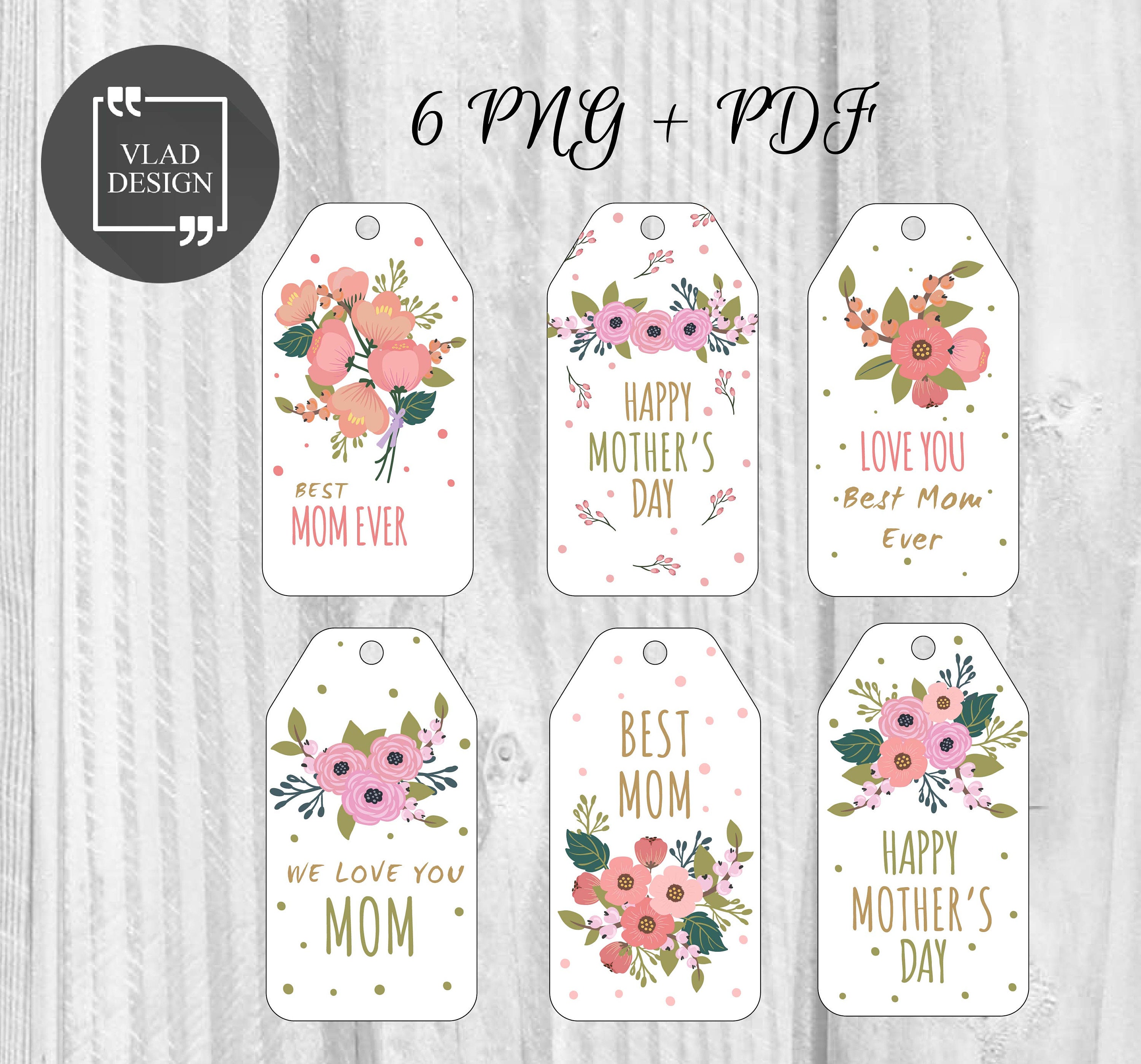 Printable Mothers Day Tags Mothers Gift Tags Mothers Day Etsy