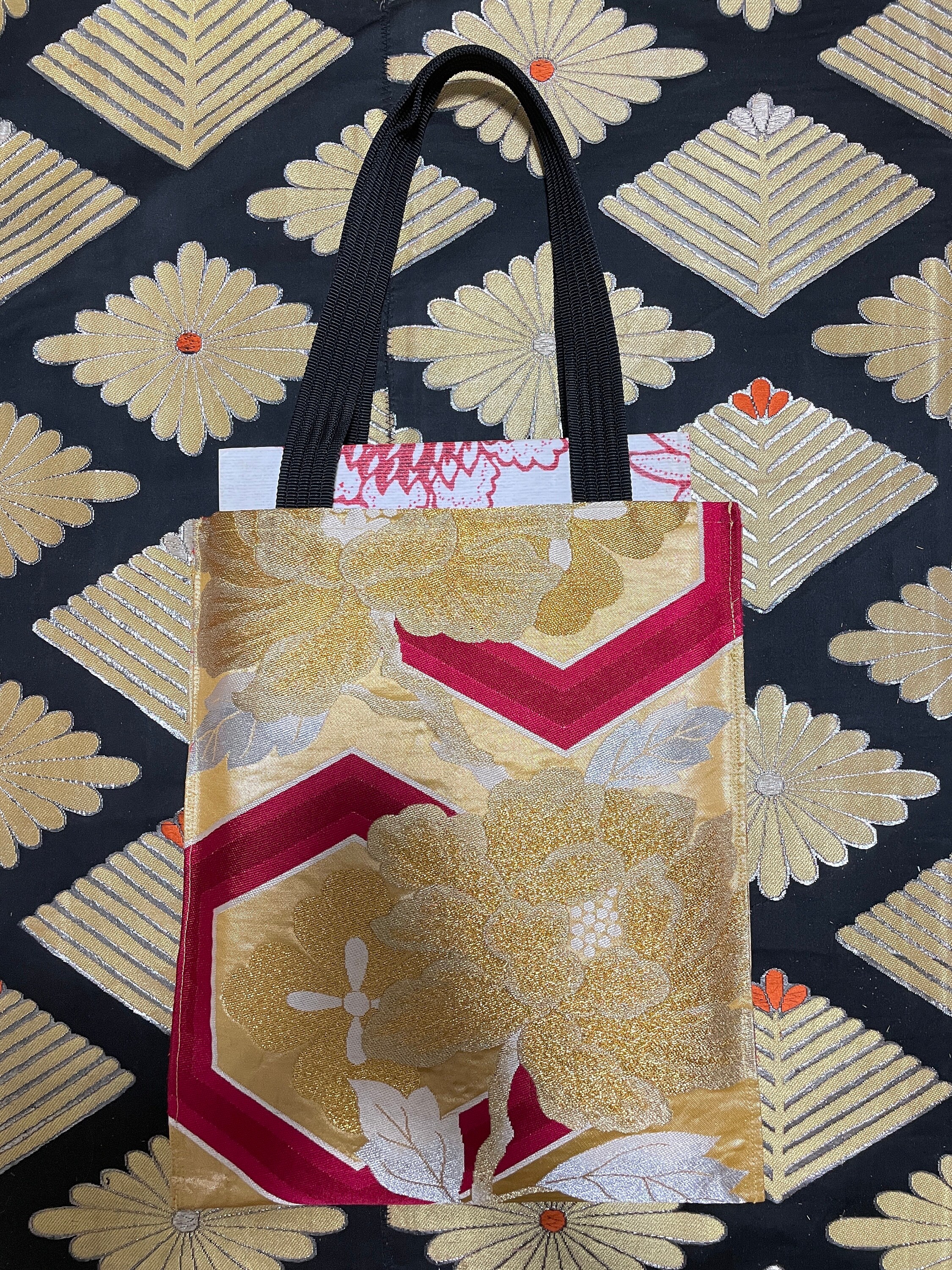 Kinujapan Premium A4 Kimono Remake Bag, Obi Remake Bag, A4