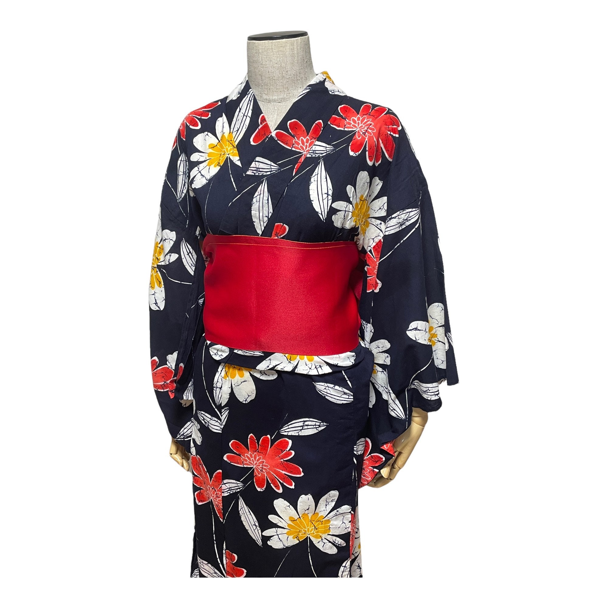 Kimono With Belt Men's Formal Clothes Goldfish Waves Summer Festival Yukata  Traditional Set Samurai Kimono Cosplay Photo Shoot