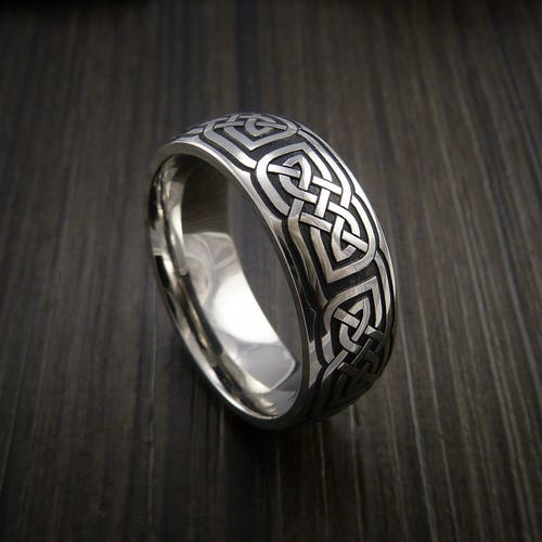 Cobalt Chrome Celtic Wedding Ring Celtic Knot Custom Made - Etsy