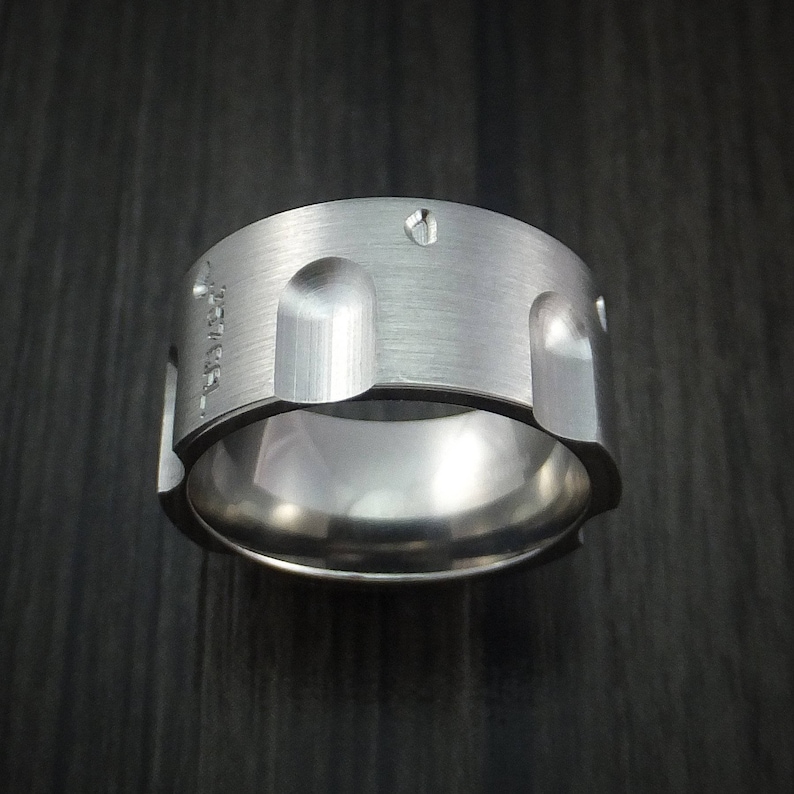 Titanium revolver ring .357 caliber custom made band