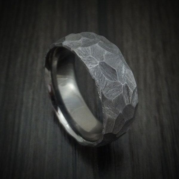 Rock Hammered Tantalum Ring Custom Made