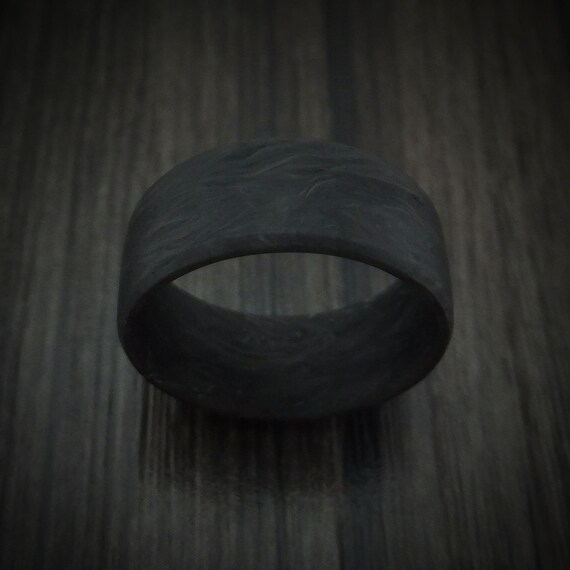 Fascia Anello In Fibra Di Carbonio 6/8/10 Mm, Matrimonio Unisex, Fatto A Mano USA - Foto 2