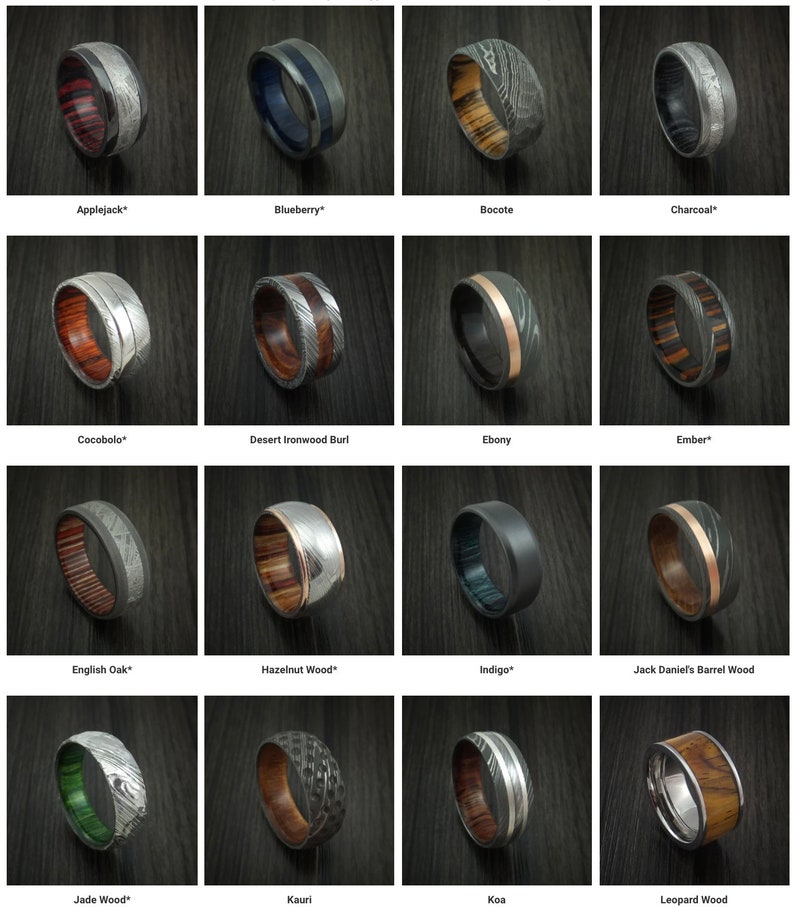 Puede incluir: Una colecci&oacute;n de 16 anillos diferentes de madera y metal. Cada anillo es &uacute;nico y presenta una combinaci&oacute;n diferente de madera y metal. Los anillos est&aacute;n hechos con materiales y artesan&iacute;a de alta calidad.