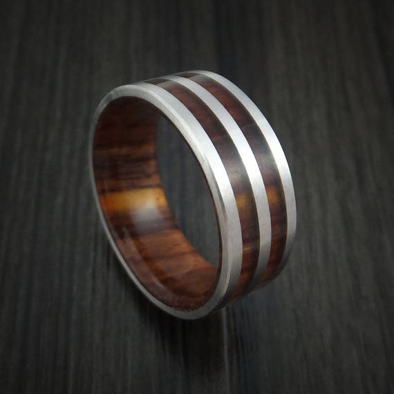 Cobalt Chrome and Cocobolo Wood Custom Made Ring - Etsy