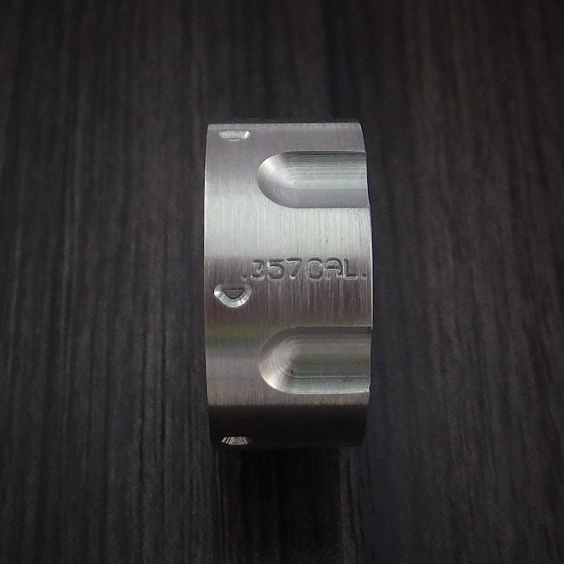 Titanium revolver ring .357 caliber custom made band