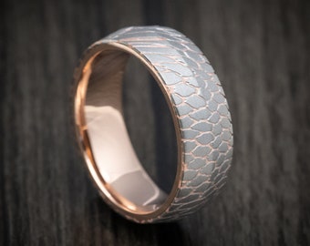 Superconductor Men's Ring with 14K Gold Sleeve Custom Made Band