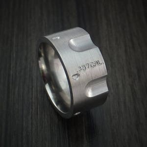 Titanium revolver ring .357 caliber custom made band