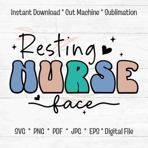 Visage rétro d'infirmière au repos, infirmière d'hôpital, dicton d'infirmière, dicton d'infirmière drôle, cadeau drôle de collègue d'infirmière, impression laser par sublimation d'hôpital