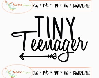 Tiny Teenager Svg Etsy