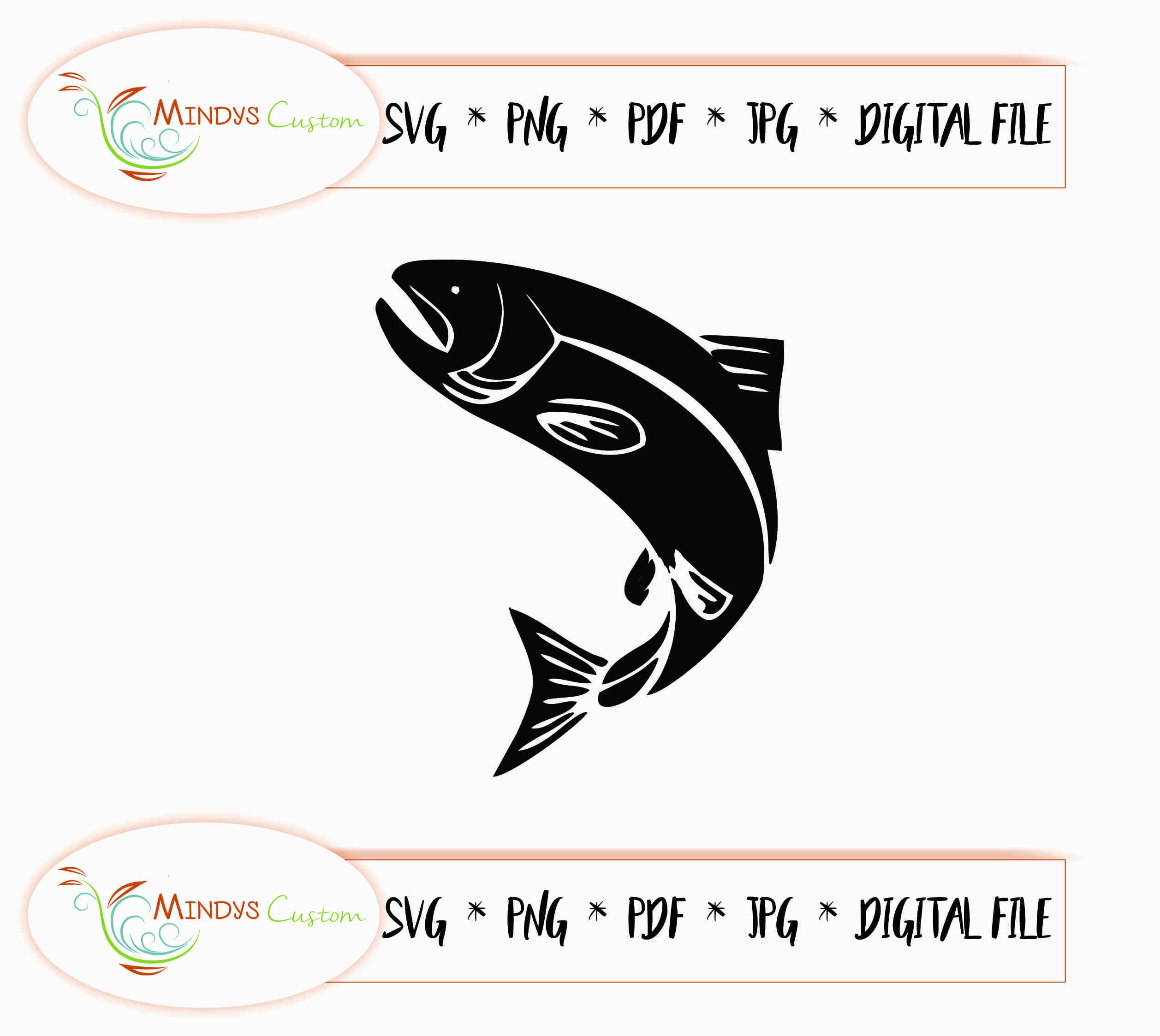Download Trout Svg Fish Svg Fishing File Trout Cut File Guy Cutting Etsy