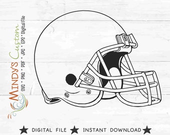 Football Helmet Blank Football Cut File Football SVG Helmet SVG Helmet Cut file Football Helmet svg Football Helmet instant download