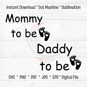 Mamá será papá para ser pies de bebé, anuncio de bebé, idea de baby shower, decoración de baby shower, camisa de mamá, camisa de papá, pies de bebé imprimibles
