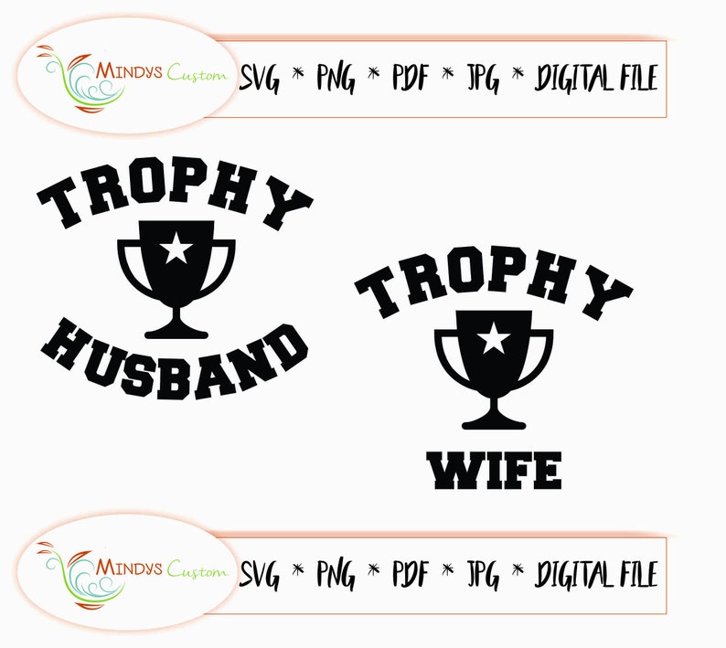 Trophy Husband svg Trophy Wife svg Husband svg Wife svg | Etsy