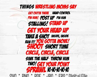 Mamá de lucha libre dice cosas Las mamás de lucha libre dicen deportes mamá lucha libre SVG lucha libre JPG lucha libre imprimible, lucha libre mamá camisa idea, diversión