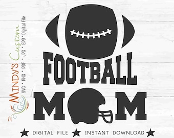 Football Mom SVG School Ball Mom Football Mom Printable Football Digital Football Mom File Football mom Helmet SVG Fundraiser Fundraising