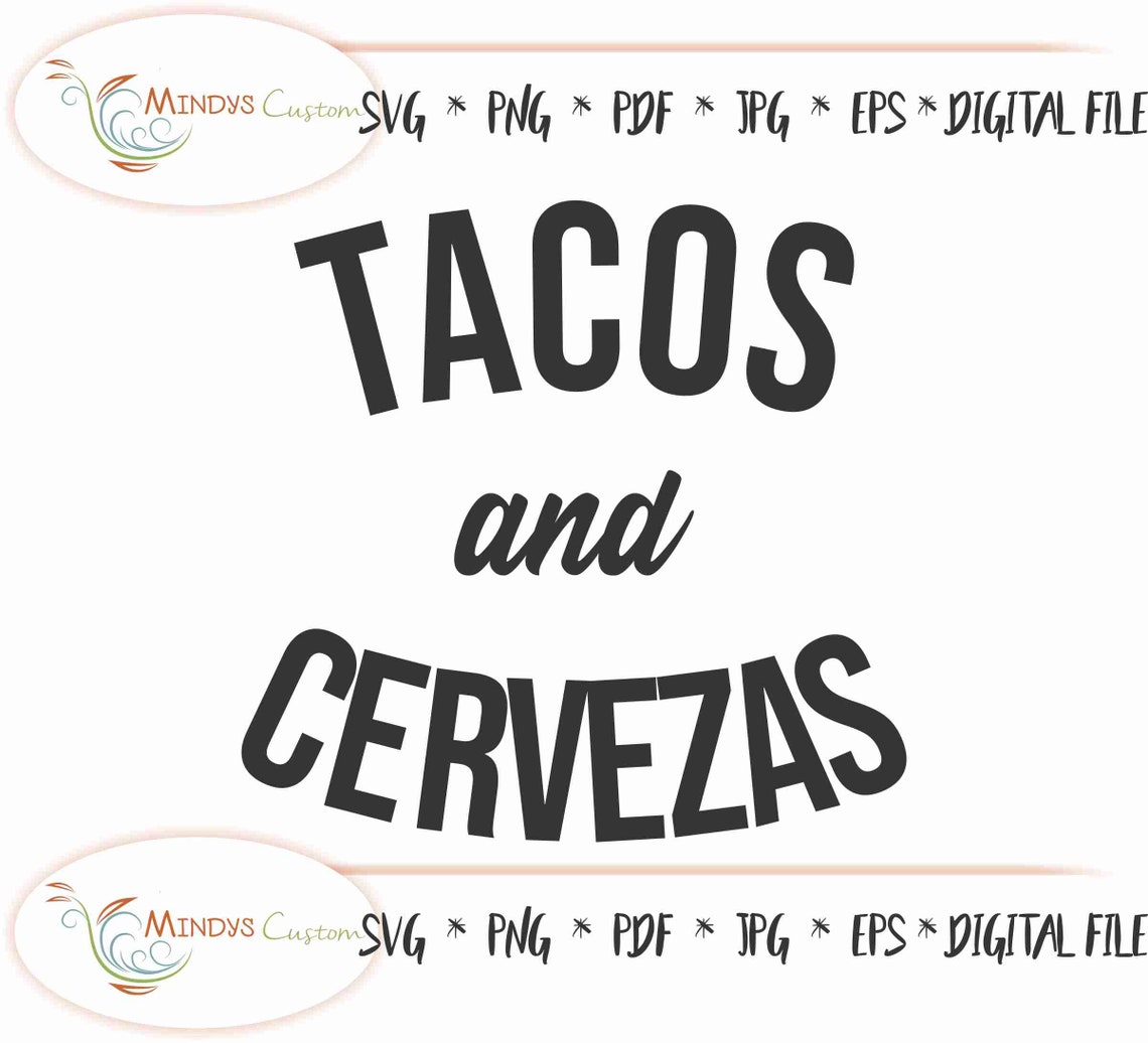 Tacos and Cervezas Digital File Tacos and Beer SVG Tacos and Etsy