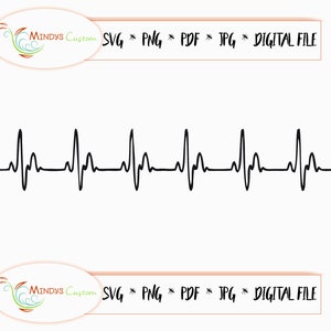 hartslag lijn SVG Valentijnsdag hartslag lijn snijden bestand hartslag hartslag SVG hart SVG verpleegkundige SVG EKG lijn EKG verpleegster shirt cardiologie