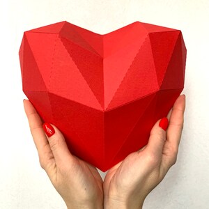 Heart Make Your Own Low Poly Papercraft Gift for Valentines | Etsy ...