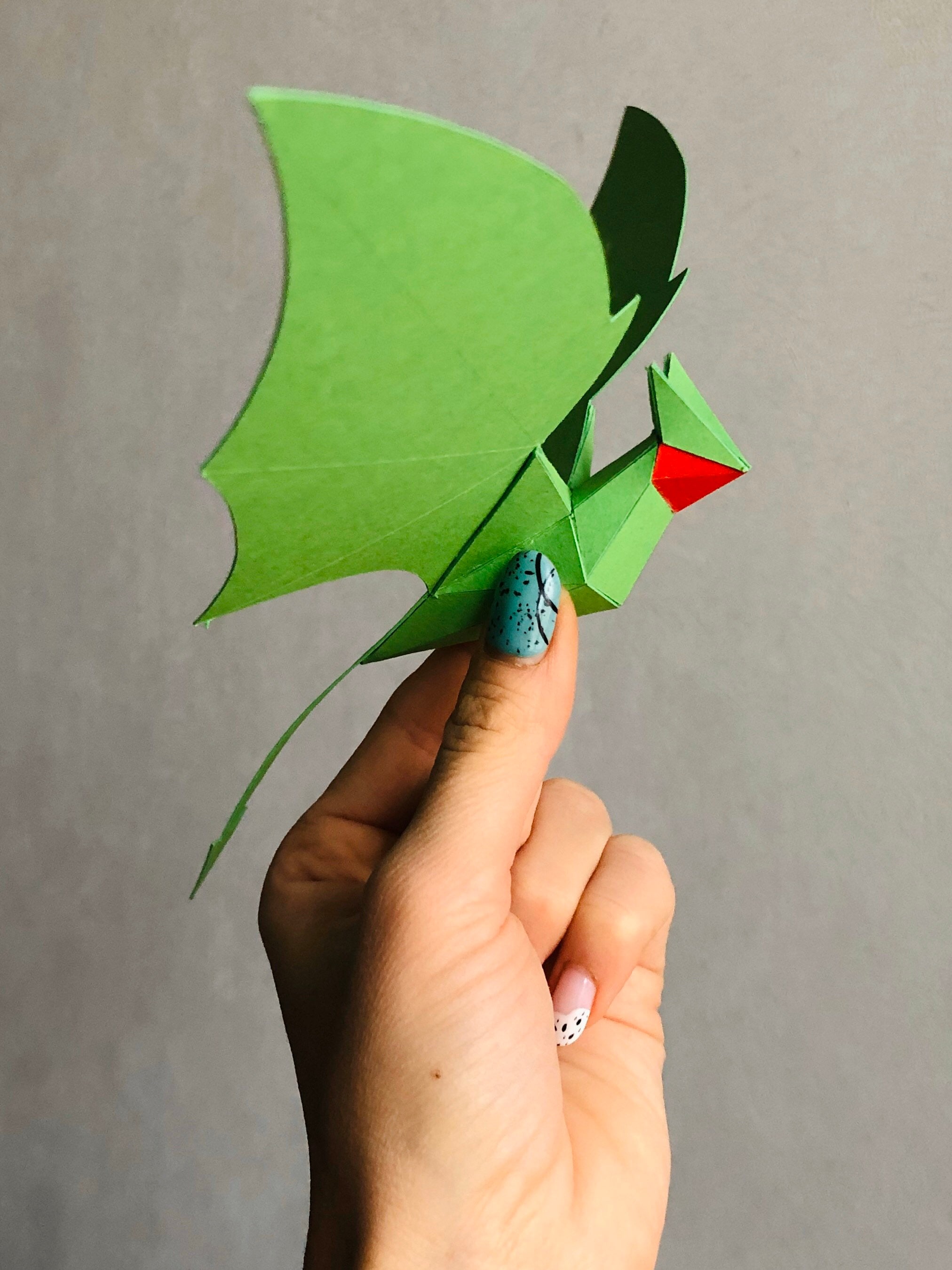 Dragon Amphithere Make your own 3D paper Dragon mobile Etsy