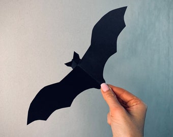 Bat- PDF Papercraft Template, Halloween Decor, DXF and SVG files for Cricut and Silhouette, Printable Paper Bat, Origami Bat Pattern