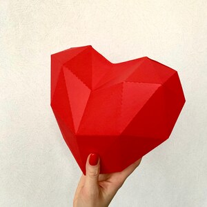 Heart Make Your Own Low Poly Papercraft Gift for Valentines | Etsy ...