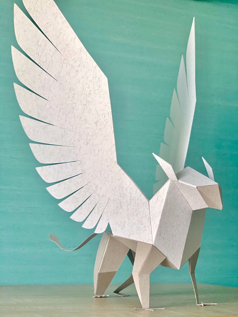 Griffin Papercraft Template – DIY 3D Paper Toy (PDF) - Etsy