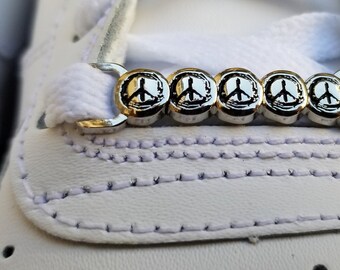 Painted Peace Shoe Charms