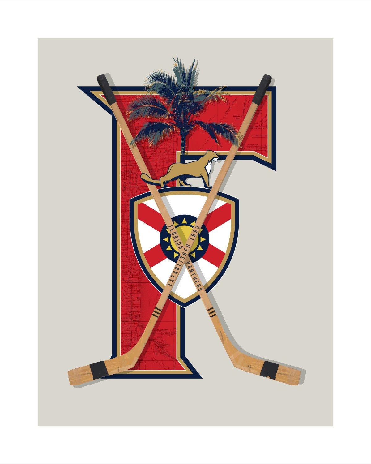Florida Panthers Sweatshirt Vintage College Classic Hockey Fan - Anynee