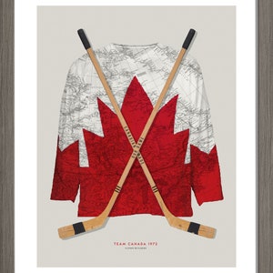 Canadian Pride-1972 Canada/Russia Summit Series Art Print: Hockey History, Wall Art For Hockey Fans, Canadiana, Retro Hockey Driftwood