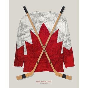 Canadian Pride-1972 Canada/Russia Summit Series Art Print: Hockey History, Wall Art For Hockey Fans, Canadiana, Retro Hockey Without Frame