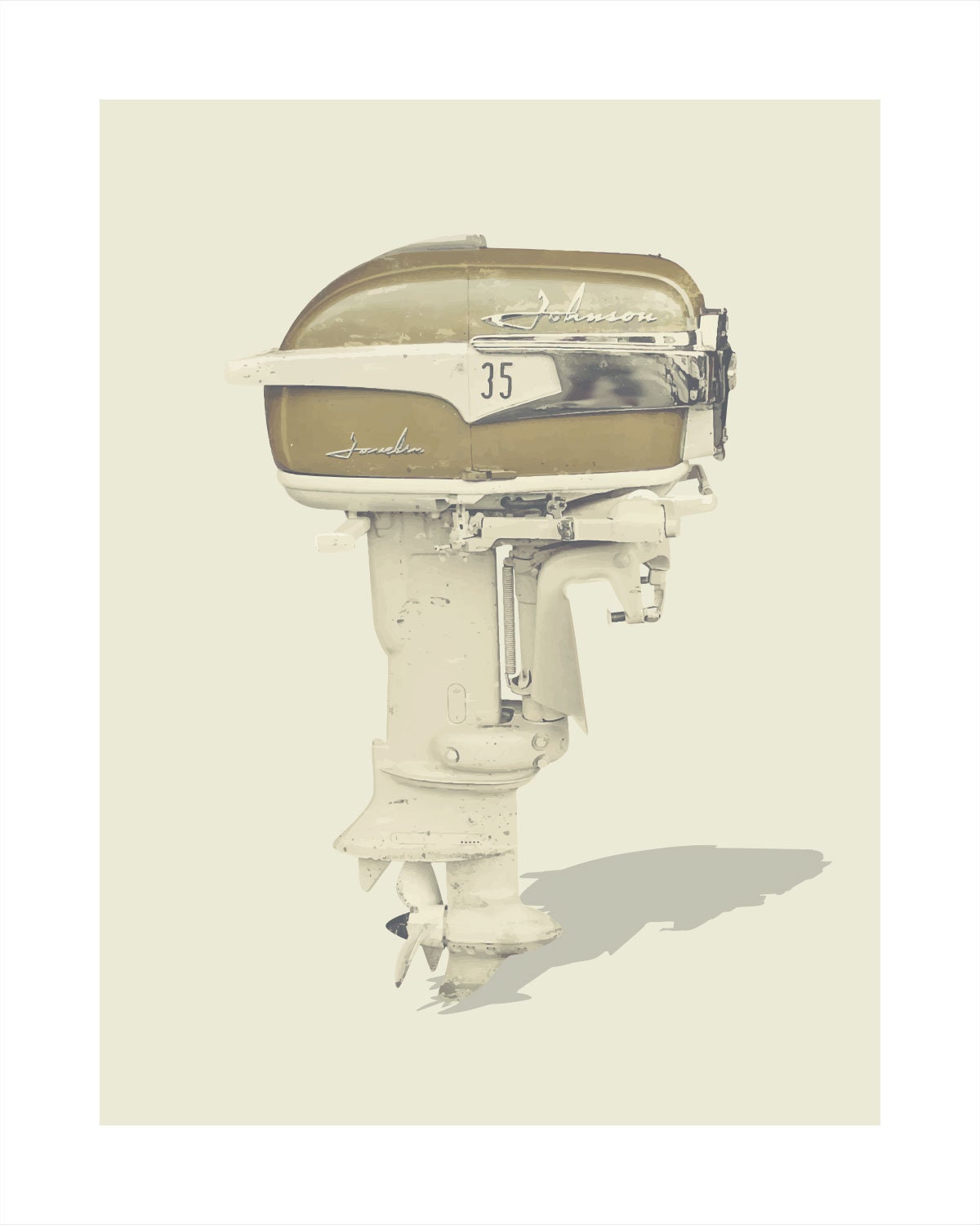 1957 Johnson Javelin 35hp Vintage Boat Motor Cottage and Etsy