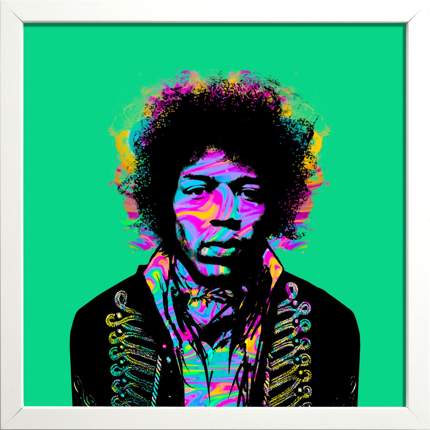 Jimi Hendrix 'experience It' Wall Art – 60s Psychedelic Rock