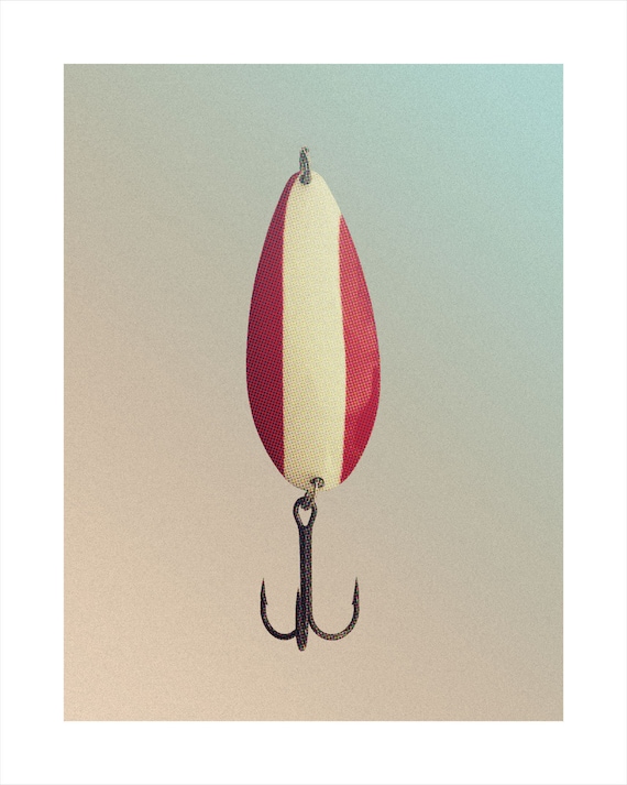 Fishing Lure Art Print: Classic Red Devil Bait, Art for the