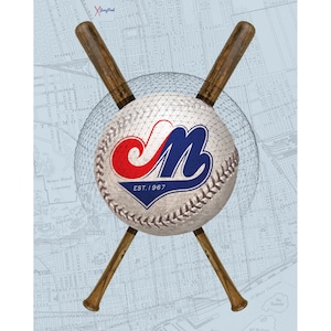 Montréal Expos-inspired Baseball Wall Art