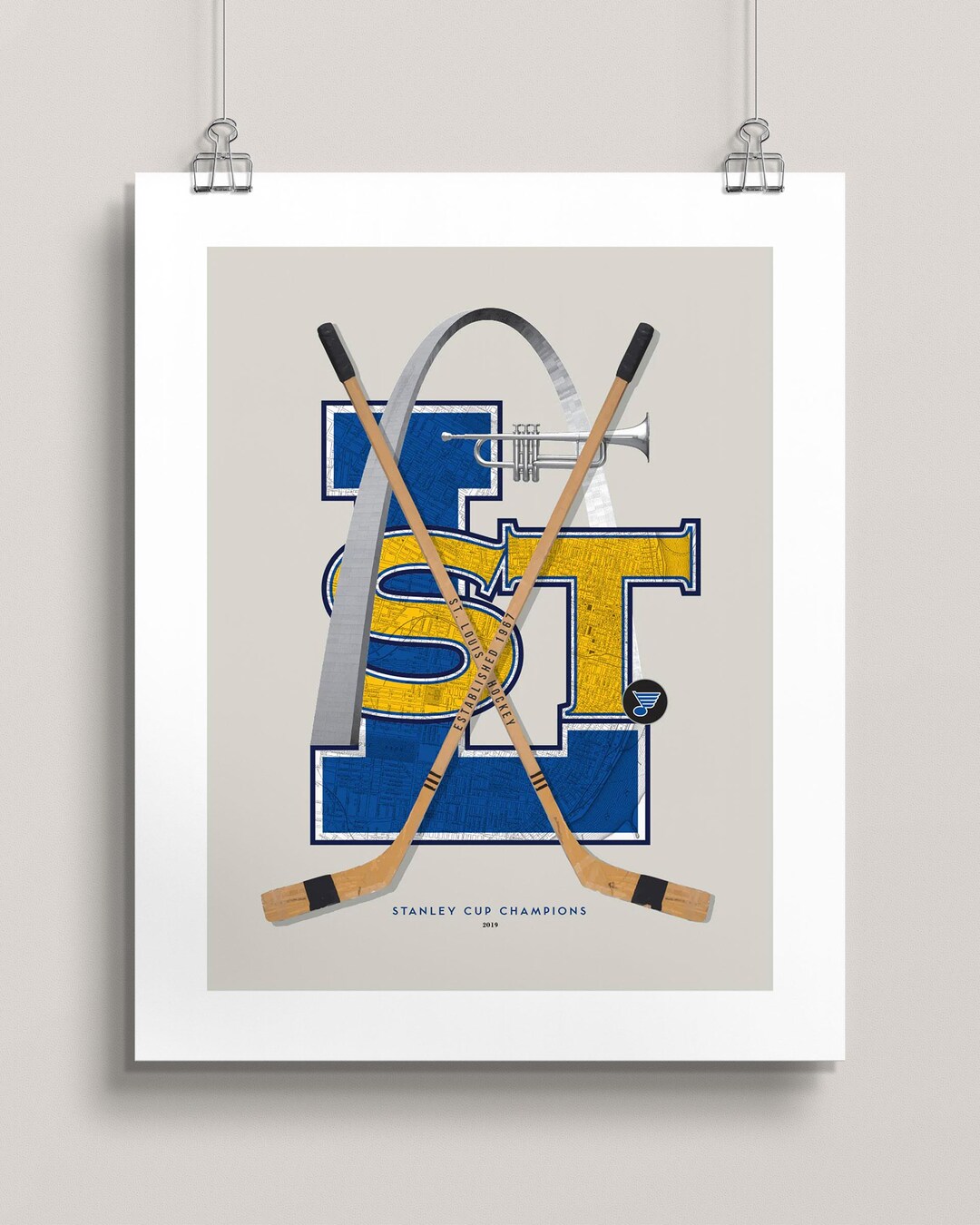 St. Louis Blues Wall Art – Vintage-style NHL Poster – Hockey Decor ...