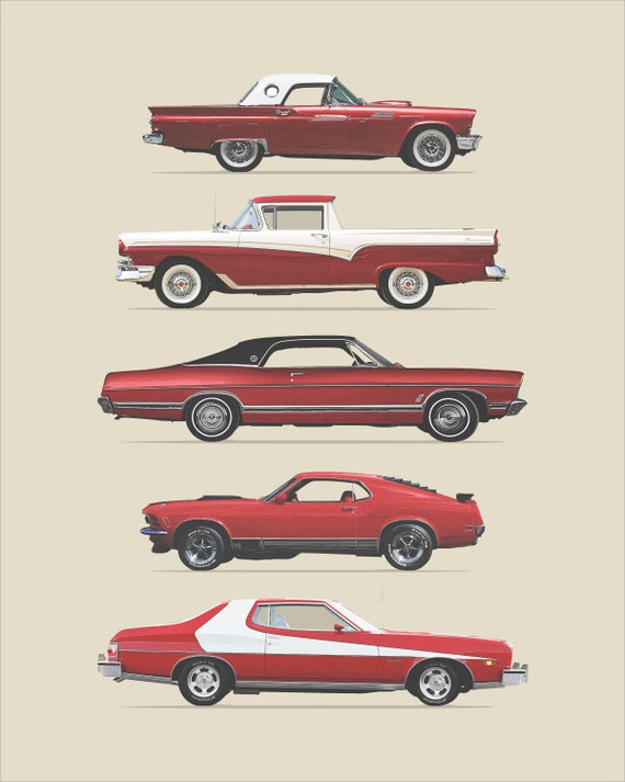 Vintage Ford Muscle Cars: Wall Art for Car Fans, Man Cave Art, Retro  Automotive Art, 1950s, 60s, 70s, 80s Classic Cars -  Finland